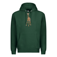 Sports Green baby giraffe Premium Hoodie - LillyAllenDesigns