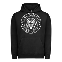 Pigment Black funny make america punk again vintage rock seal Urban Hoodie - artisFamous