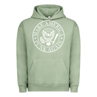Pigment Oil Green funny make america punk again vintage rock seal Urban Hoodie - artisFamous
