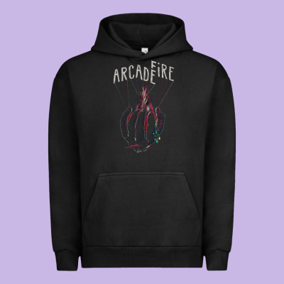 Arcade Fire Hand Urban Hoodie Designed By Artisfamous