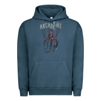 Pigment Midnight Navy arcade fire hand Urban Hoodie - artisFamous