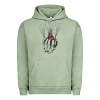 Pigment Oil Green arcade fire hand Urban Hoodie - artisFamous