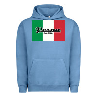 Pigment Pebble Blue vespa motorcycle Urban Hoodie - artisFamous