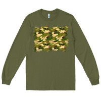 Army Green camouflage background Long Sleeve Tee - BundleAndBundleShop