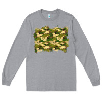 Heather Grey camouflage background Long Sleeve Tee - BundleAndBundleShop