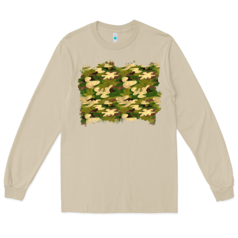 Camouflage Background Long Sleeve Tee by BundleAndBundleShop | Teevron