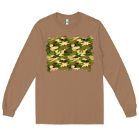 Toasted Coconut camouflage background Long Sleeve Tee - BundleAndBundleShop