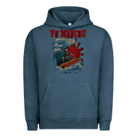 Pigment Midnight Navy fu manchu Urban Hoodie - artisFamous