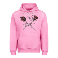 Fuchsia Pink Circa Survive Urban Hoodie - artisFamous
