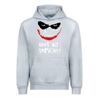 Heather Grey why so serious Urban Hoodie - artisFamous
