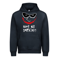 Navy why so serious Urban Hoodie - artisFamous