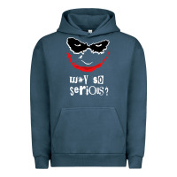Pigment Midnight Navy why so serious Urban Hoodie - artisFamous