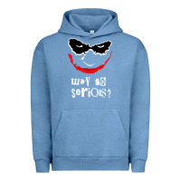 Pigment Pebble Blue why so serious Urban Hoodie - artisFamous