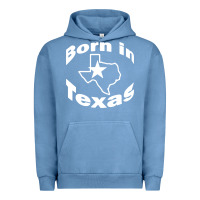 Pigment Pebble Blue born in texas Urban Hoodie - artisFamous