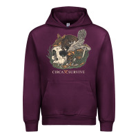Mauve Wine Circa Survive Urban Hoodie - artisFamous