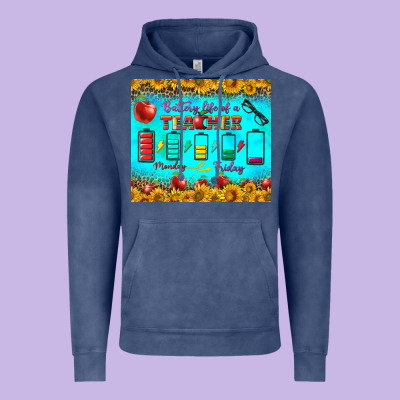 Battery Life Of A Teacher Tumbler Vintage Hoodie Designed By Bundleandbundleshop