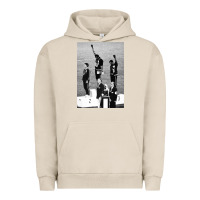Pigment French Oak black power black fist 1968 olympics Urban Hoodie - artisFamous