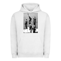 Pigment Lunar Rock black power black fist 1968 olympics Urban Hoodie - artisFamous
