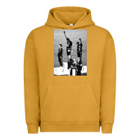 Pigment Peanut Butter black power black fist 1968 olympics Urban Hoodie - artisFamous