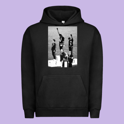 Black Power Black Fist 1968 Olympics Urban Hoodie Designed By Artisfamous