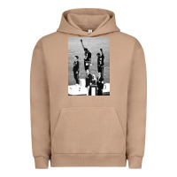 Pigment Burro black power black fist 1968 olympics Urban Hoodie - artisFamous