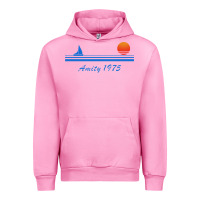 Fuchsia Pink amity island 1975 Urban Hoodie - artisFamous