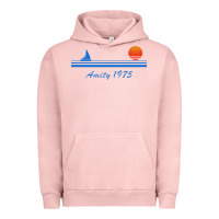 Pigment Salmon amity island 1975 Urban Hoodie - artisFamous
