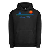 Pigment Black amity island 1975 Urban Hoodie - artisFamous