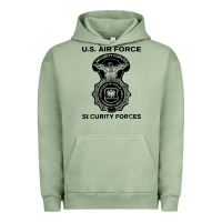 Pigment Oil Green air force security forces Urban Hoodie - artisFamous