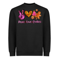 Black peace love cookies Heavyweight Sweatshirt - AdoDesignShop