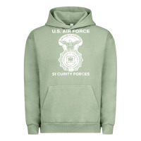 Pigment Oil Green air force security forces Urban Hoodie - artisFamous