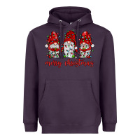 Plum merry christmas gnome with christmas lights Heavyweight Hoodie - JahusDesignShop