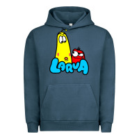 Pigment Midnight Navy larva cartoon Urban Hoodie - artisFamous