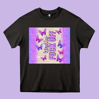 Kindly Fuck Off Heavy Core Tee Designed By Tumblerdesignbyshophia