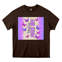 Chocolate Brown kindly fuck off Heavy Core Tee - TumblerDesignByShophia