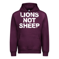 Mauve Wine lions not sheep Urban Hoodie - artisFamous