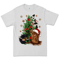 Dove Grey heifer cow gnomies christmas tree Premium Tee - CowGirlArtShop