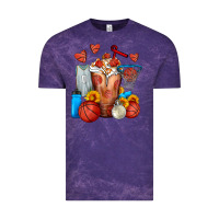 Cloud Purple Basketball Sunflower Frappe Vintage Tee - FaDigitalArtStudio
