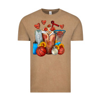 Vintage Coffee Basketball Sunflower Frappe Vintage Tee - FaDigitalArtStudio