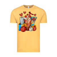Vintage Mustard Basketball Sunflower Frappe Vintage Tee - FaDigitalArtStudio