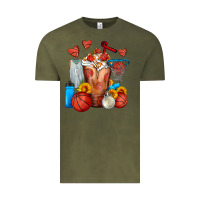 Vintage Olive Basketball Sunflower Frappe Vintage Tee - FaDigitalArtStudio