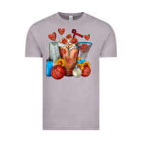 Vintage Zinc Basketball Sunflower Frappe Vintage Tee - FaDigitalArtStudio