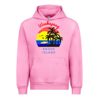 Fuchsia Pink weekapaug, rhode island sunset Urban Hoodie - artisFamous