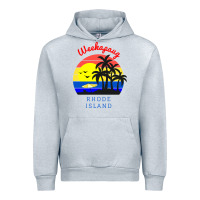 Heather Grey weekapaug, rhode island sunset Urban Hoodie - artisFamous