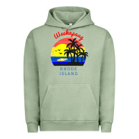 Pigment Oil Green weekapaug, rhode island sunset Urban Hoodie - artisFamous