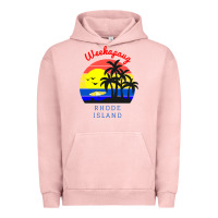 Pigment Salmon weekapaug, rhode island sunset Urban Hoodie - artisFamous
