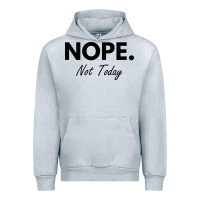 Heather Grey nope not today Urban Hoodie - artisFamous