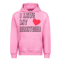 Fuchsia Pink i love my brother, brothers day , brother sister  love Urban Hoodie - artisFamous