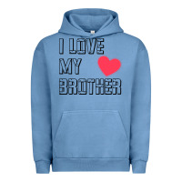 Pigment Pebble Blue i love my brother, brothers day , brother sister  love Urban Hoodie - artisFamous