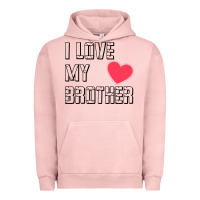 Pigment Salmon i love my brother, brothers day , brother sister  love Urban Hoodie - artisFamous